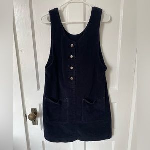 Vintage High Sierra Corduroy Button Dress Womens M Medium Blue 90s Skater Indie